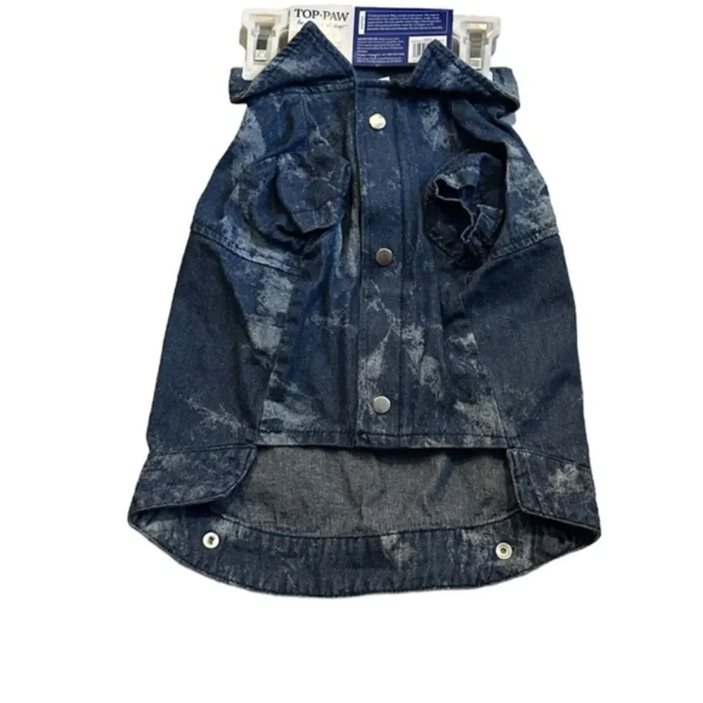 Top Paw Brand Dog Denim Jacket Short Sleeve